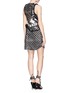 Back View - Click To Enlarge - 3.1 PHILLIP LIM - Silk cord edge freeform graphic dress