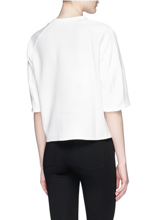 Back View - Click To Enlarge - 3.1 PHILLIP LIM - Fern embroidery quilted sleeve sweatshirt