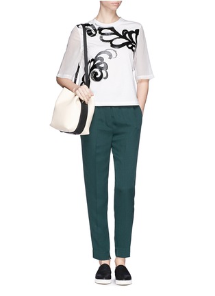 Figure View - Click To Enlarge - 3.1 PHILLIP LIM - Fern foil print cropped T-shirt