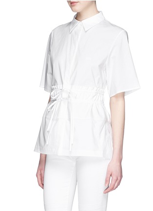 Front View - Click To Enlarge - 3.1 PHILLIP LIM - Shirred waist poplin shirt