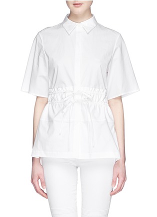 Main View - Click To Enlarge - 3.1 PHILLIP LIM - Shirred waist poplin shirt