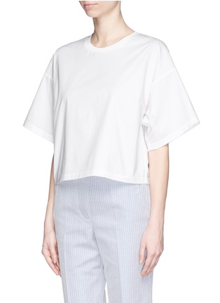 Front View - Click To Enlarge - 3.1 PHILLIP LIM - Boxy cotton poplin T-shirt