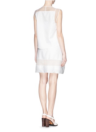 Back View - Click To Enlarge - 3.1 PHILLIP LIM - Gauze border layered cotton dress