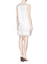 Back View - Click To Enlarge - 3.1 PHILLIP LIM - Gauze border layered cotton dress