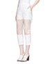 Front View - Click To Enlarge - 3.1 PHILLIP LIM - Fern embroidery gauze panel cropped pants