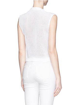 Back View - Click To Enlarge - 3.1 PHILLIP LIM - Silk hem mixed knit sleeveless sweater