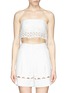 Main View - Click To Enlarge - 3.1 PHILLIP LIM - Caning embroidery organza bandeau top