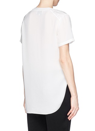 Back View - Click To Enlarge - 3.1 PHILLIP LIM - Line embroidery silk crepe top