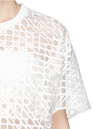 Detail View - Click To Enlarge - 3.1 PHILLIP LIM - Caning embroidery sheer boxy top