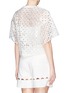 Back View - Click To Enlarge - 3.1 PHILLIP LIM - Caning embroidery sheer boxy top