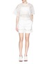 Figure View - Click To Enlarge - 3.1 PHILLIP LIM - Caning embroidery sheer boxy top