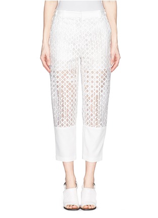 Main View - Click To Enlarge - 3.1 PHILLIP LIM - Caning embroidery silk trim organza pants