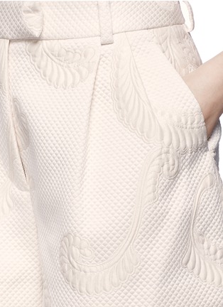 Detail View - Click To Enlarge - 3.1 PHILLIP LIM - Quilted twill jacquard appliqué Bermuda shorts