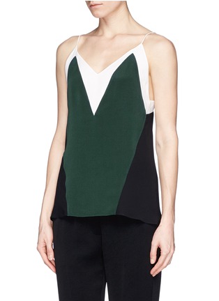 Front View - Click To Enlarge - 3.1 PHILLIP LIM - Colourblock silk tank top