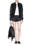 Figure View - Click To Enlarge - 3.1 PHILLIP LIM - Silk cord hem track shorts