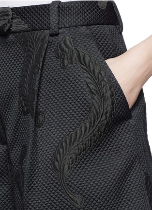 Detail View - Click To Enlarge - 3.1 PHILLIP LIM - Quilted twill jacquard appliqué Bermuda shorts