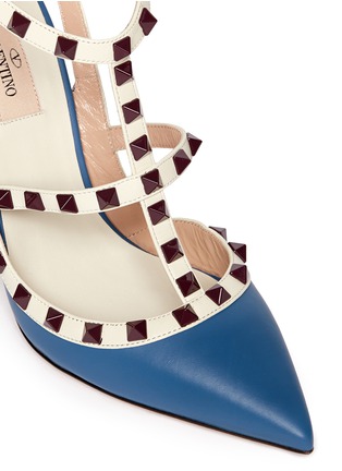 Detail View - Click To Enlarge - VALENTINO GARAVANI - 'Rockstud' caged leather pumps