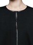 Detail View - Click To Enlarge - ST. JOHN - Leather trim cape jacket