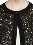 Detail View - Click To Enlarge - ST. JOHN - Sequin panel silk-cashmere cardigan