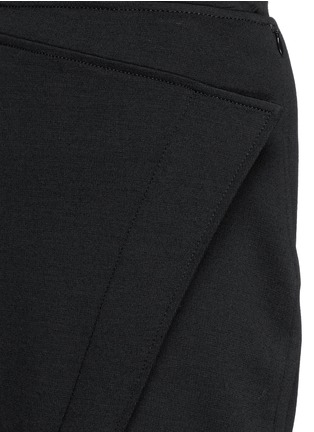 Detail View - Click To Enlarge - ST. JOHN - Asymmetric faux wrap Milano knit skirt