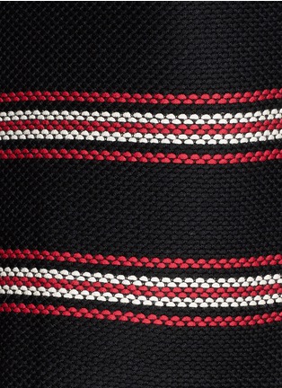 Detail View - Click To Enlarge - ST. JOHN - Stripe hem braid knit pencil skirt