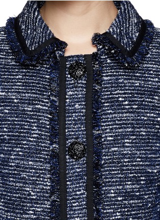 Detail View - Click To Enlarge - ST. JOHN - Metallic bouclé knit box jacket