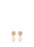 Main View - Click To Enlarge - MIRIAM HASKELL - Crystal daisy stud Baroque pearl earrings
