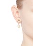 Figure View - Click To Enlarge - MIRIAM HASKELL - Crystal daisy stud Baroque pearl earrings