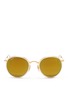 Main View - Click To Enlarge - RAY-BAN - 'Round Folding Flash' mirror sunglasses