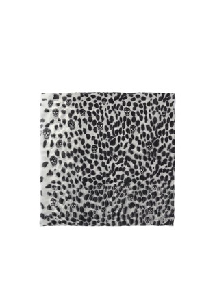 Main View - Click To Enlarge - ALEXANDER MCQUEEN - Animalier and skull print silk scarf