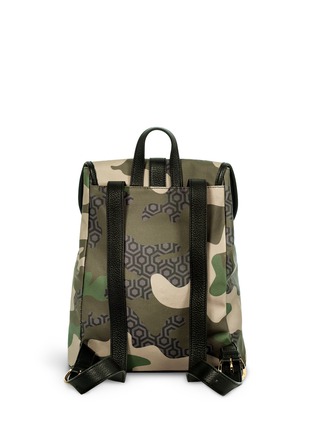 Back View - Click To Enlarge - MISCHA - Camouflage hexagon print backpack