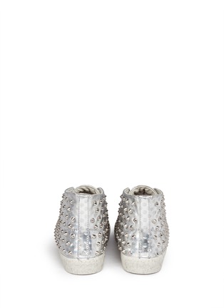 Back View - Click To Enlarge - GIENCHI - 'Missura' holographic leather stud sneakers