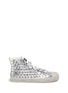 Main View - Click To Enlarge - GIENCHI - 'Missura' holographic leather stud sneakers