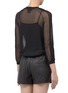 Back View - Click To Enlarge - THEYSKENS' THEORY - 'Kindley' transparent knit sweater