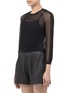 Front View - Click To Enlarge - THEYSKENS' THEORY - 'Kindley' transparent knit sweater