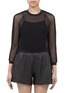 Main View - Click To Enlarge - THEYSKENS' THEORY - 'Kindley' transparent knit sweater
