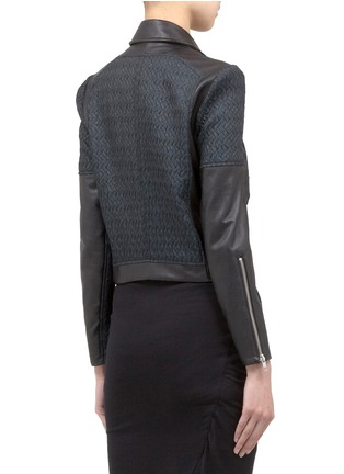 Back View - Click To Enlarge - HELMUT LANG - Contrast textured panelled jacket