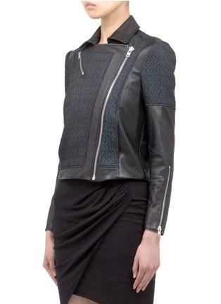 Front View - Click To Enlarge - HELMUT LANG - Contrast textured panelled jacket