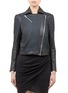 Main View - Click To Enlarge - HELMUT LANG - Contrast textured panelled jacket