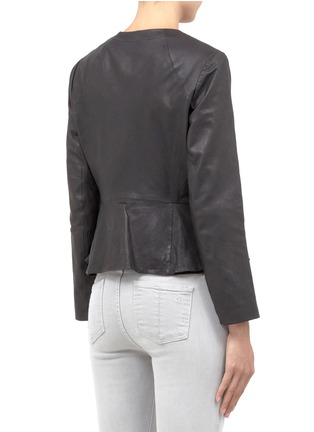 Back View - Click To Enlarge - THEORY - Jondi leather zip jacket