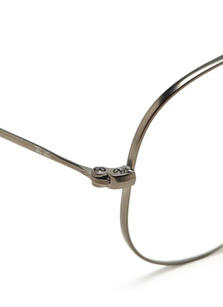 Detail View - Click To Enlarge - RAY-BAN - Wire rim aviator optical glasses
