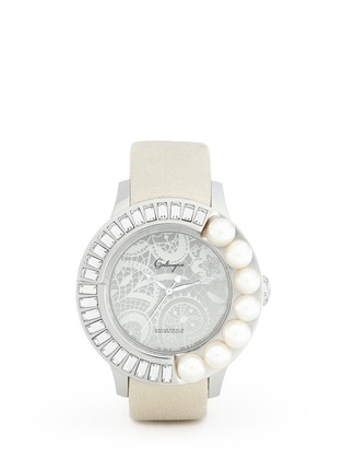 Main View - Click To Enlarge - GALTISCOPIO - Pearl and crystal lace print watch