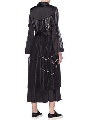 Back View - Click To Enlarge - QUIBE  - Abstract embroidered trench coat