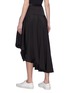 Back View - Click To Enlarge - QUIBE  - Abstract embroidered ruched asymmetric drape skirt