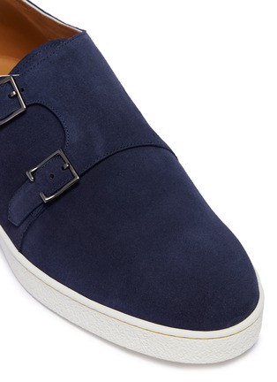 Detail View - Click To Enlarge - JOHN LOBB - 'Holme' double monk strap suede sneakers