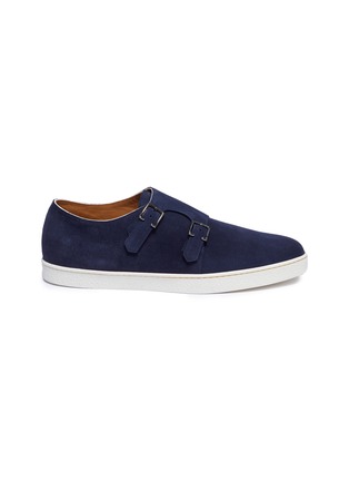 Main View - Click To Enlarge - JOHN LOBB - 'Holme' double monk strap suede sneakers