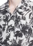 Detail View - Click To Enlarge - ATTACHMENT - Palm tree print drawstring hem bowling shirt