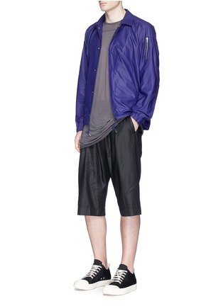Figure View - Click To Enlarge - ATTACHMENT - Drawstring waist ripstop coach jacket