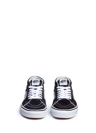 Front View - Click To Enlarge - VANS - Suede front canvas mid top skate sneakers