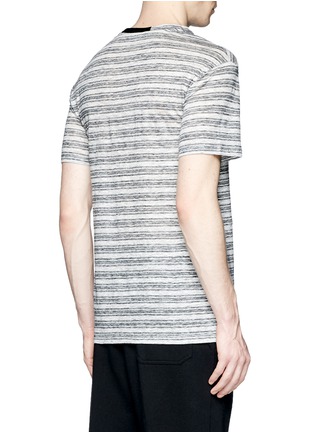 Back View - Click To Enlarge - T BY ALEXANDER WANG - Stripe burnout T-shirt